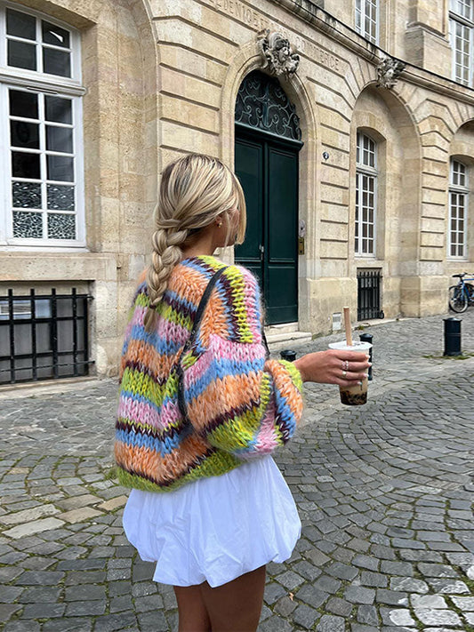 Yasmina® | Kleurrijk stijlvol jasje in oversize