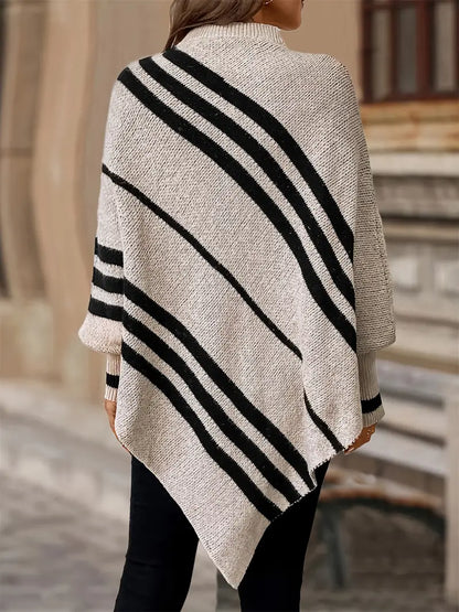 Zoraida® | Strepen en stijl Asymmetrische vleermuismouw