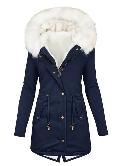 Zoraida® | Parkajas met pluizige bies en capuchon
