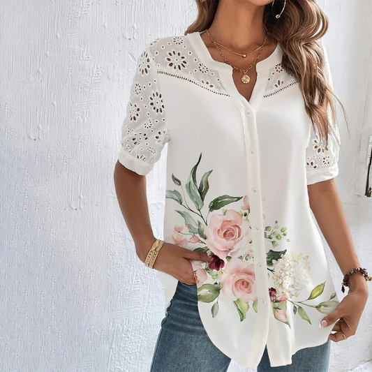 Delia® | Elegante casual blouse voor de zomer