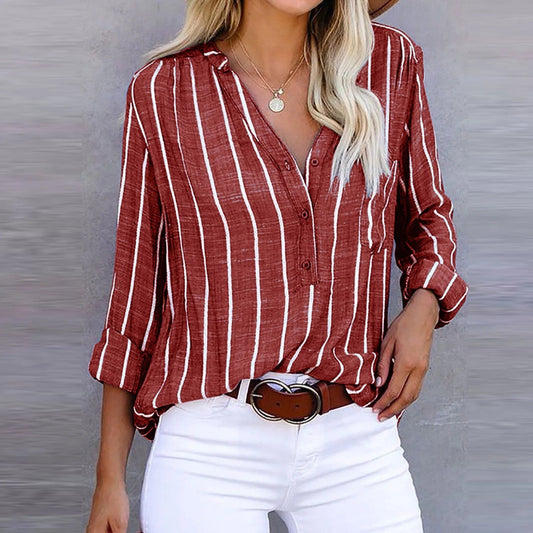 Zoraida® | Klassieke gestreepte zomerblouse