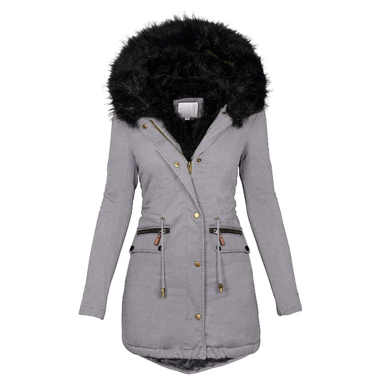 Uma® | Winterparka met imitatiebont