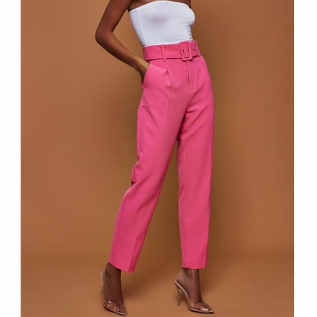 Zulema® | Broek met riem en hoge taille