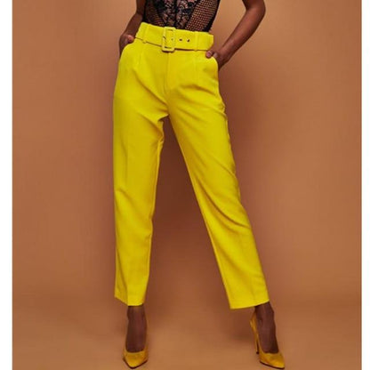 Zulema® | Broek met riem en hoge taille