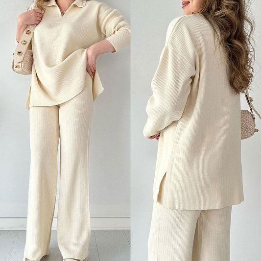 Torenvalk® | Elegante set met V-hals en zijsplit