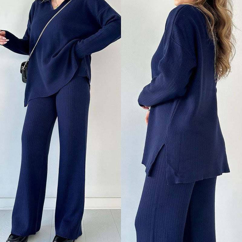Torenvalk® | Elegante set met V-hals en zijsplit