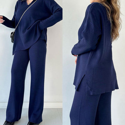 Torenvalk® | Elegante set met V-hals en zijsplit