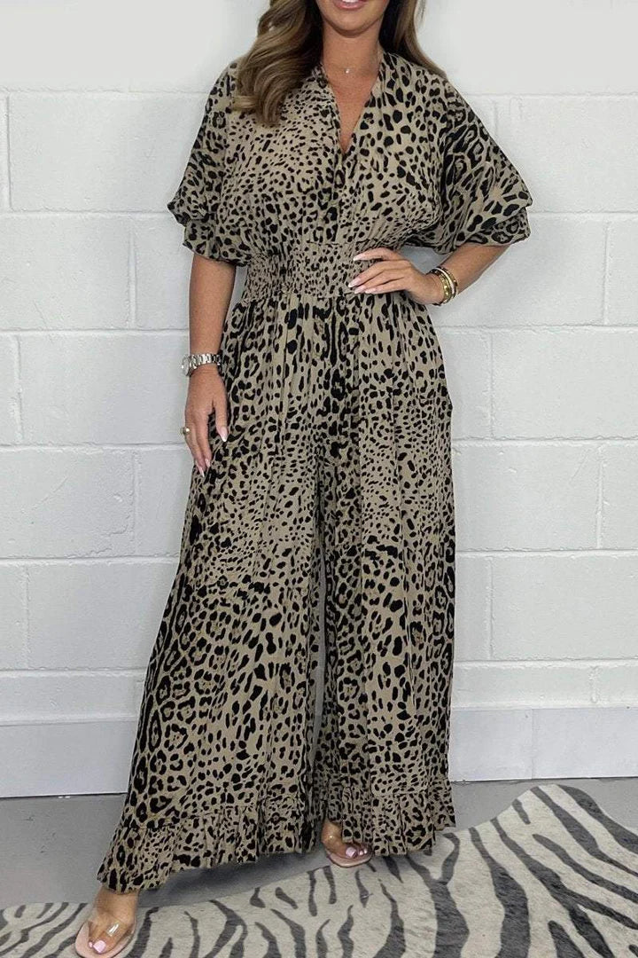 Thalia® | Jurk met luipaardprint en V-hals