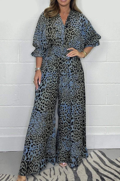 Thalia® | Jurk met luipaardprint en V-hals