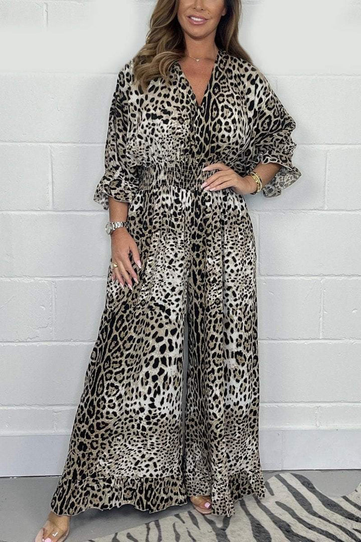 Thalia® | Jurk met luipaardprint en V-hals