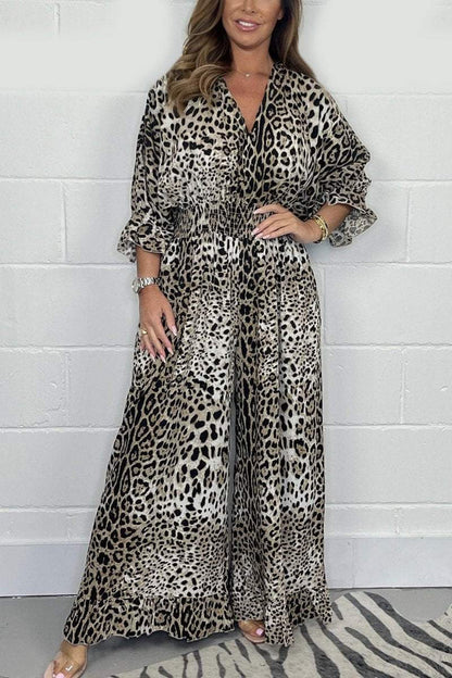 Thalia® | Jurk met luipaardprint en V-hals