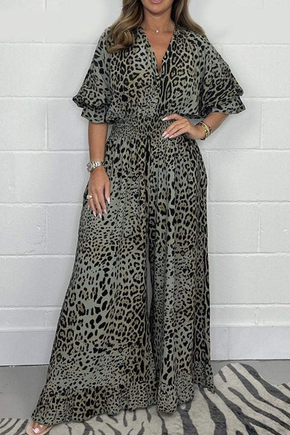 Thalia® | Jurk met luipaardprint en V-hals