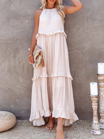 Thee® | Madeleine – Lange zomerjurk met ruchesdetails