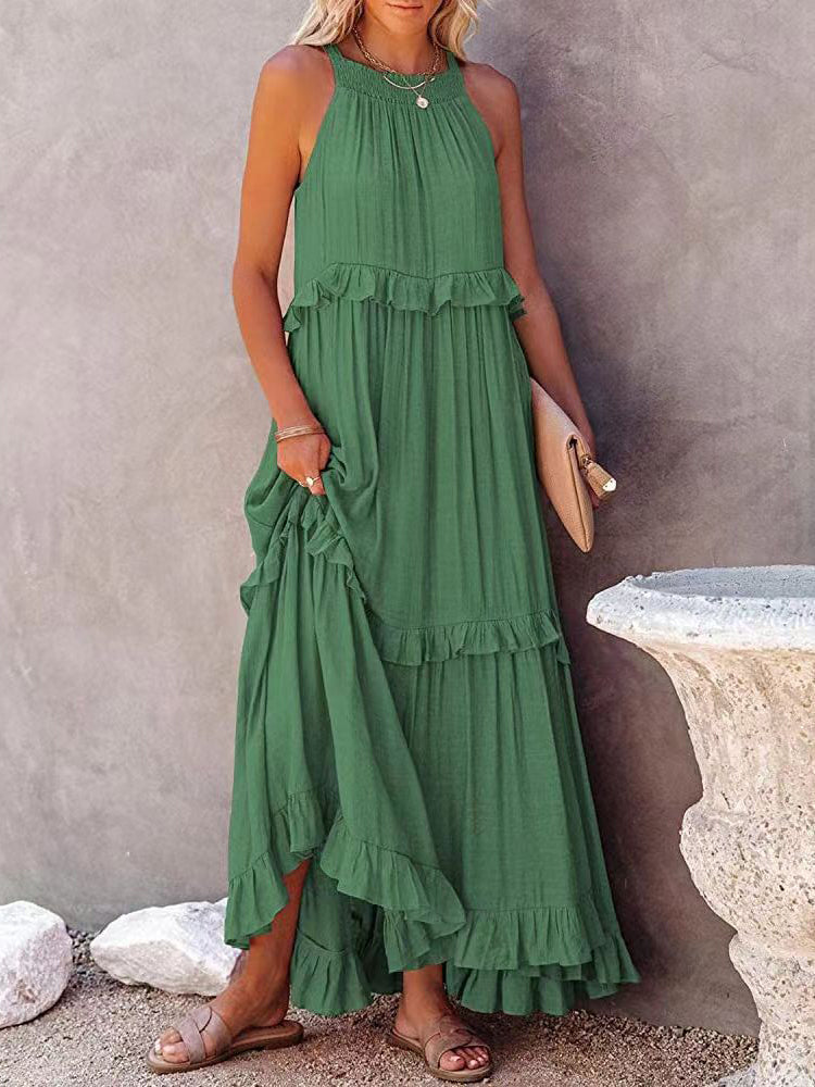 Thee® | Madeleine – Lange zomerjurk met ruchesdetails