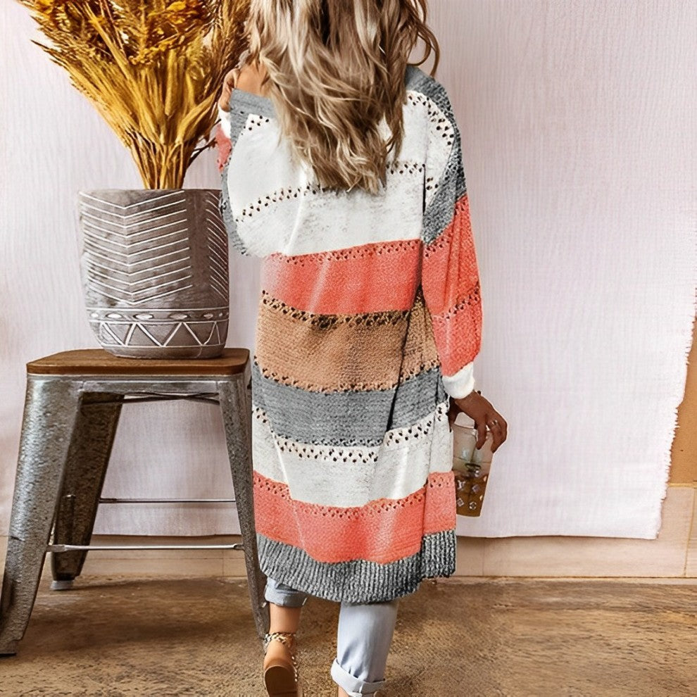 Tiffany® | Lang vest met kleurblokken
